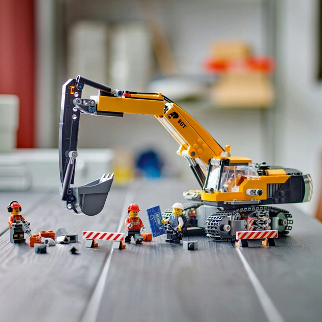 Конструктор LEGO City Жовтий будівельний екскаватор 633 деталі (60420)  - зображення 8