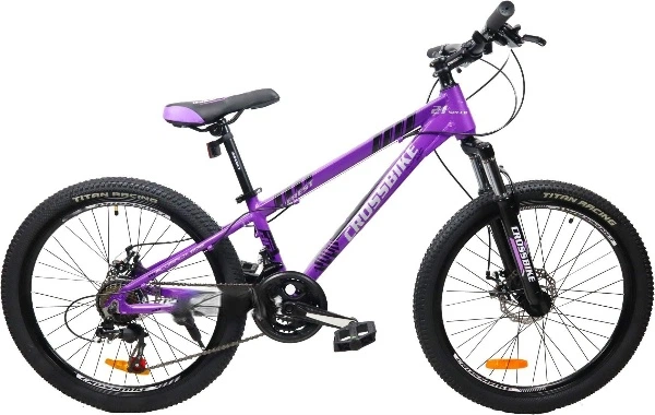 Гірський велосипед CrossBike 24" Everest Рама-11" фіолетовий - Фото 2 Гірський велосипед CrossBike 24" Everest Рама-11" фіолетовий - зображення 2