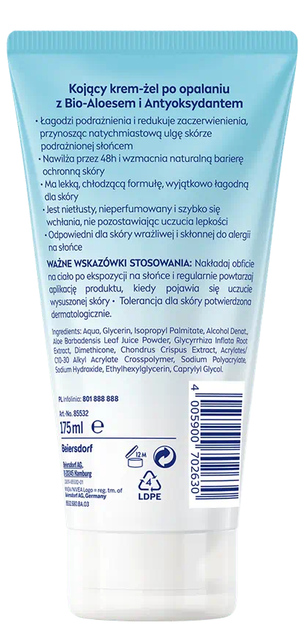 Kрем-гель після засмаги Nivea Sun After Sun Sensitive Sos заспокійливий 175 мл (4005900702630) - зображення 2