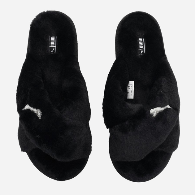 Kapcie damskie Puma Fluff X Strap 384936-01 35.5 Czarne (4064533870642) - obraz 5