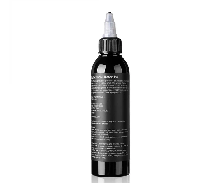 Краска черная Tattoo Ink Stigma Dark Black для тату мастера 120 ml - Фото 2 Краска черная Tattoo Ink Stigma Dark Black для тату мастера 120 ml - изображение 2