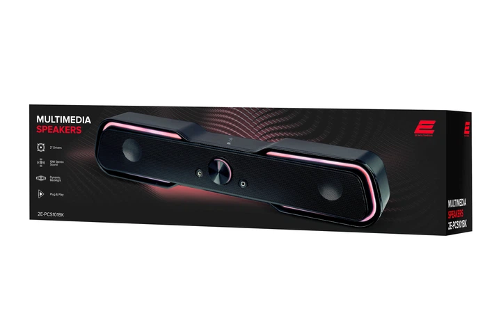 Акустическая система (саундбар) PCS101 RGB, 2.0, USB, Black 2E 000321008 - изображение 8