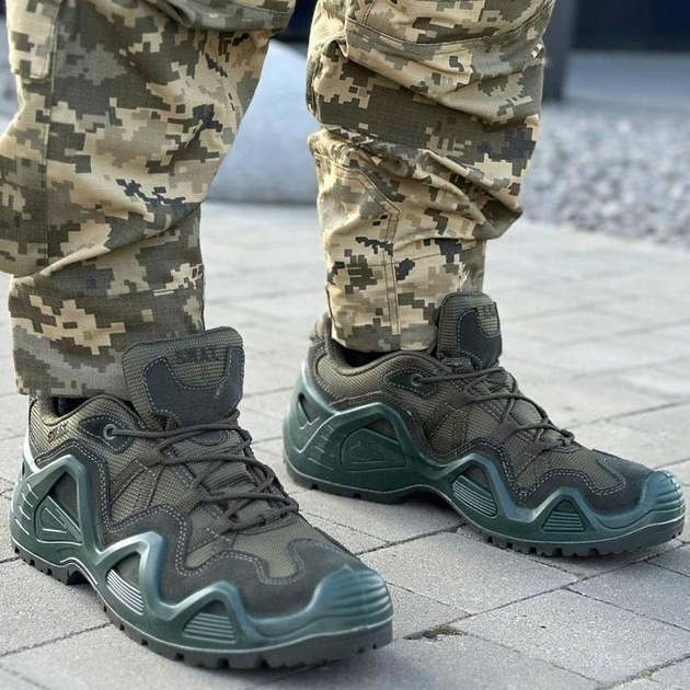 Кросівки SWAT з сітчастими вставками на протекторній підошві олива розмір 41 - зображення 1