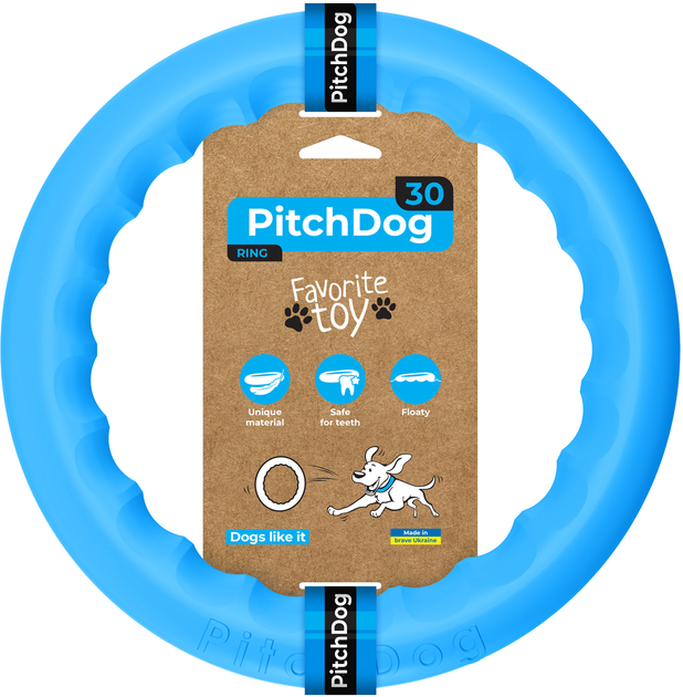 Pierścień do portowania Pitch Dog 28 cm Niebieski (4823089361437) - obraz 1