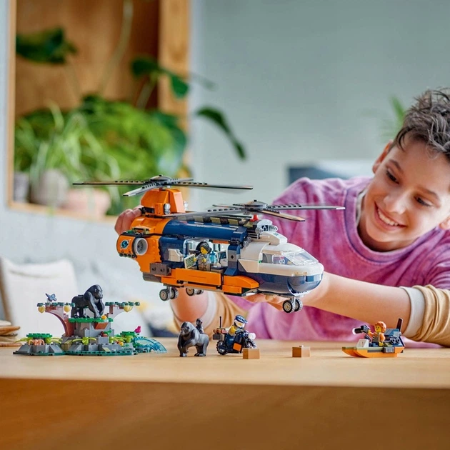 Конструктор LEGO City Вертолет в базовом лагере для исследования