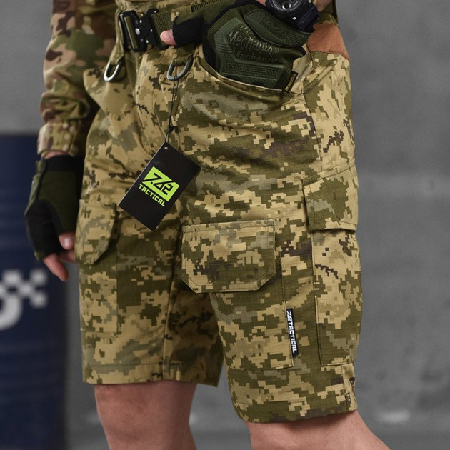 Чоловічі шорти Armor ріп-стоп з D-кільцями на поясі піксель розмір M - зображення 2