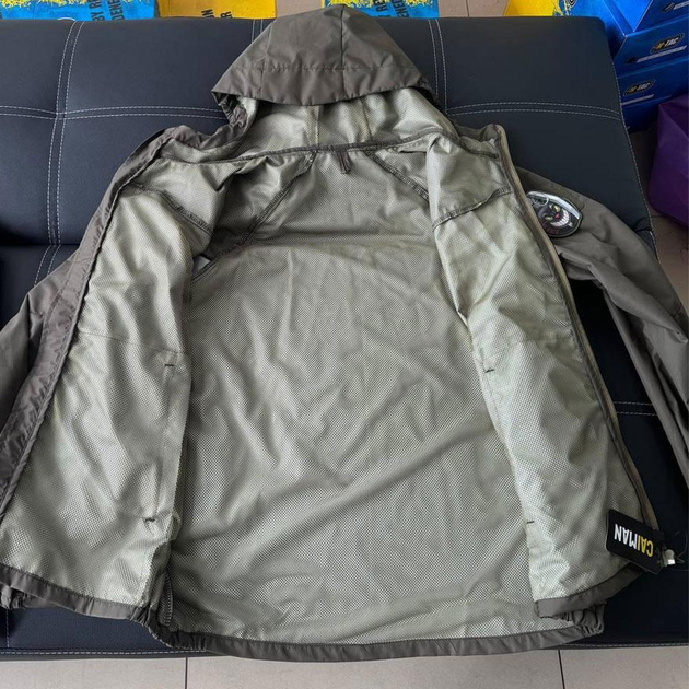 Літня Куртка з сітчастою підкладкою / Легка Вітровка хакі розмір S - зображення 2