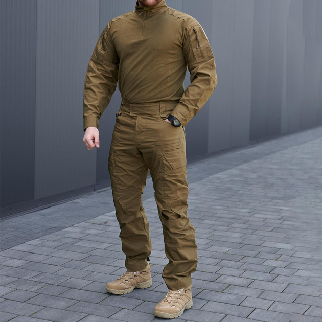 Чоловічий костюм Tactical Group Gen 5 ріп-стоп убакс + штани койот розмір S - зображення 1