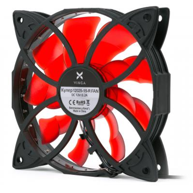 Кулер для корпуса Vinga 12025-15-R - изображение 3