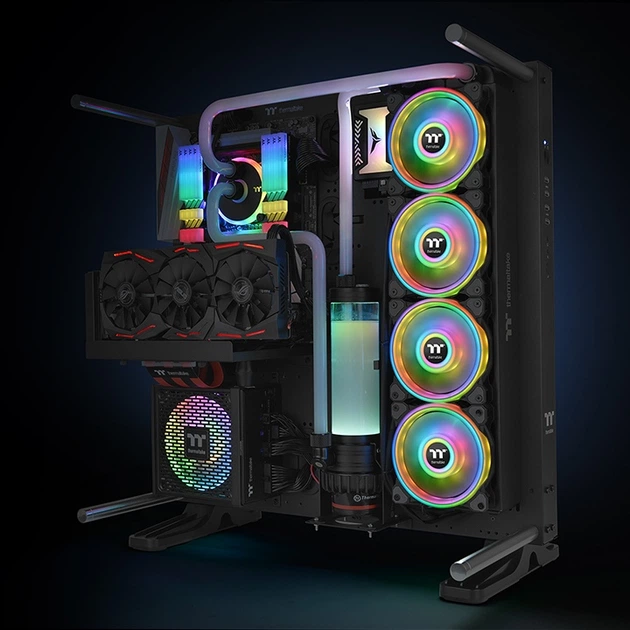 Кулер для корпуса ThermalTake Riing Quad 14 RGB Radiator Fan TT Premium Edition (CL-F089-PL14SW-C) - изображение 4