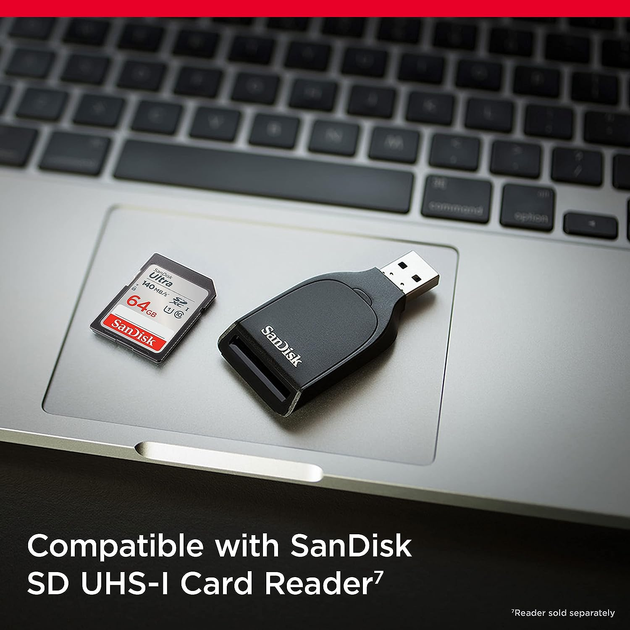 Карта памяти SD 64Gb SanDisk Ultra UHS-I U1 (SDSDUNB-064G-GN6IN) - изображение 2