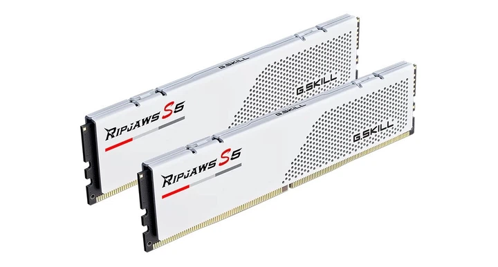 Оперативная память DDR5 96 Gb (5200 MHz) (Kit 48 Gb x 2) G.SKILL Ripjaws S5 White (F5-5200J4040A48GX2-RS5W) - изображение 2