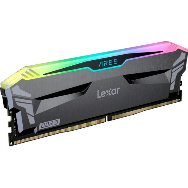 Оперативная память DDR5 32 Gb (6400 MHz) (Kit 16 Gb x 2) Lexar Ares RGB Black (LD5EU016G-R6400GDLA) - изображение 2