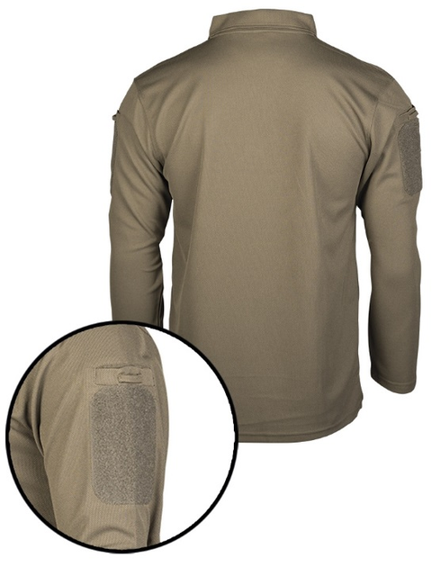 Футболка Поло тактическая с длинным рукавом TACTICAL LONG SLEEVE POLO SHIRT QUICK DRY 2XL Olive - изображение 2