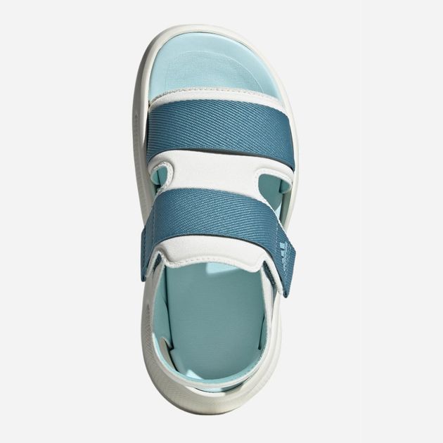 Sandały dziecięce dla dziewczynki sportowe adidas Mehana Sandal Kids ID7912 32 Biały/Turkusowy (4066765029584) - obraz 3