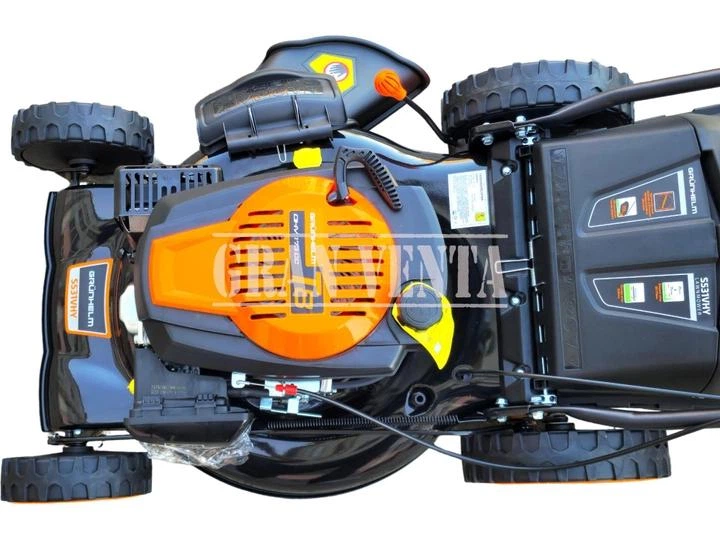 Газонокосилка бензиновая Grunhelm S531VHY | 5.0 л.с. | 123 см3 | Самоходная | Мульчирование | Захват 53 см - изображение 9