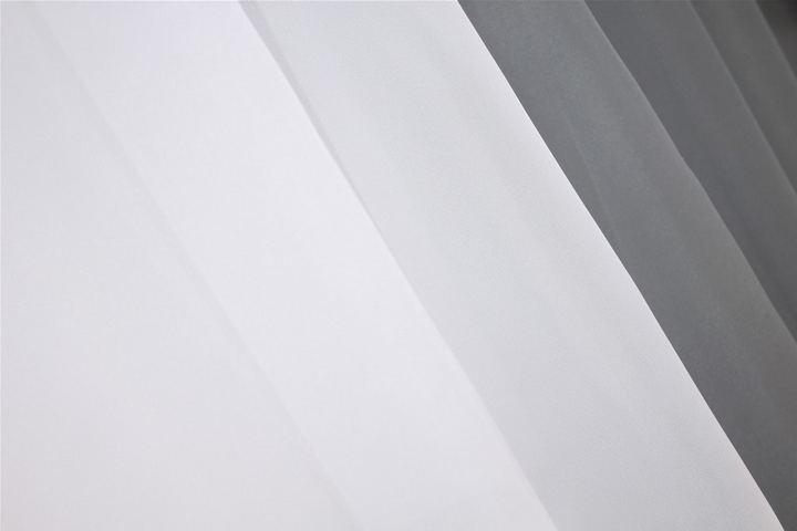Комплект кухонних штор VR-Textil № 017к на карниз 1-1.5 м Графітовий з білим 170х280 см 2 шт (50-024) - зображення 5
