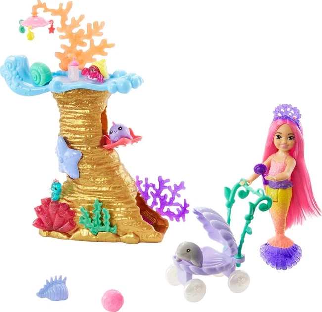 Игровой набор с Челси Barbie Mermaid Power Chelsea Сила русалки Барби (HHG58) - Фото 2 Игровой набор с Челси Barbie Mermaid Power Chelsea Сила русалки Барби (HHG58) - изображение 2