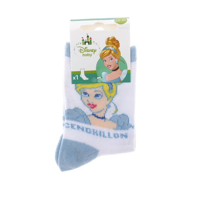 Шкарпетки Disney Princess Cinderella 23-26 white 43891047-1 - Фото 2 Шкарпетки Disney Princess Cinderella 23-26 white 43891047-1 - зображення 2