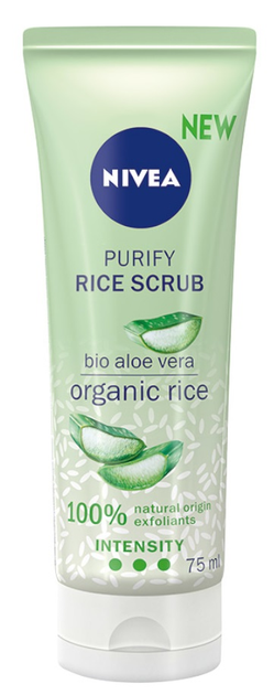 Scrub peeling NIVEA Purify Rice ryżowy do twarzy z bio aloesem 75 ml (9005800317021) - obraz 1