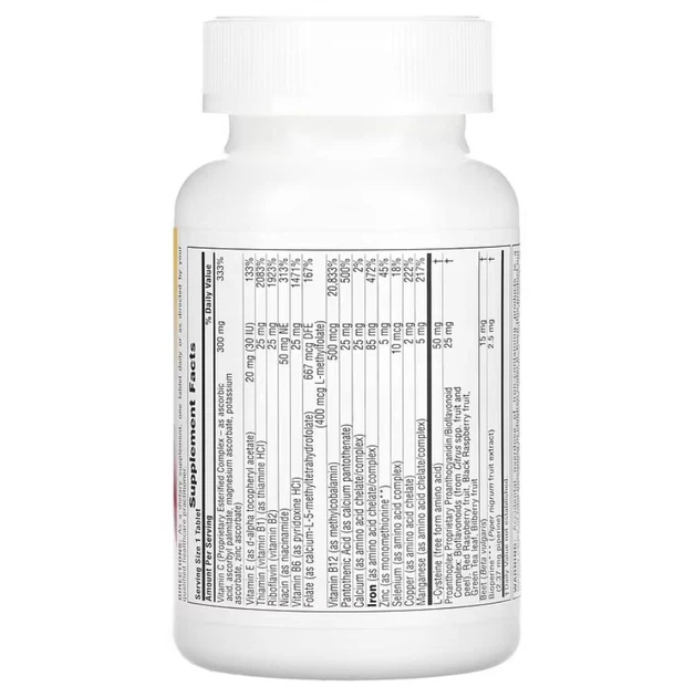 Вітаміни NaturesPlus Hema Plex Iron with Essential Nutrients for Healthy Red Blood Cells 60 таблеток - зображення 2