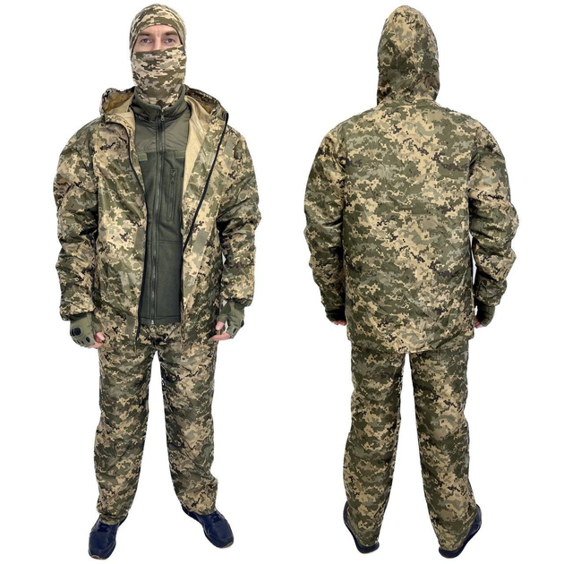 Костюм-дощовик з капюшоном тактичний XL комплект штани+куртка Піксель (D-2019091627) - зображення 2