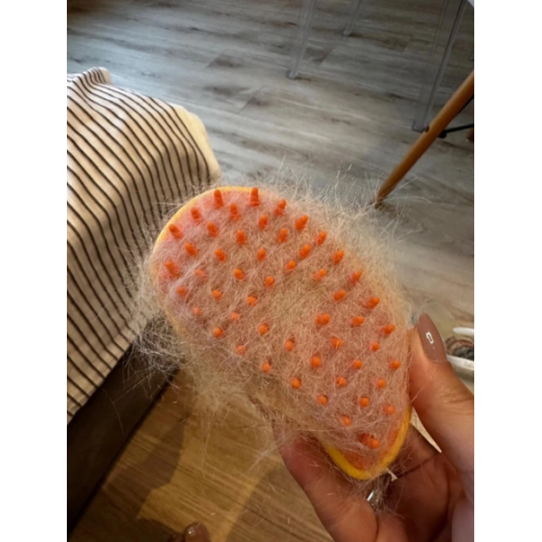 Паровая щетка массажер спрей 3 в 1 Pet Spray Massage Brush для вычесывания собак и кошек с паровым распылителем Желтая (D-2019091630) - изображение 11