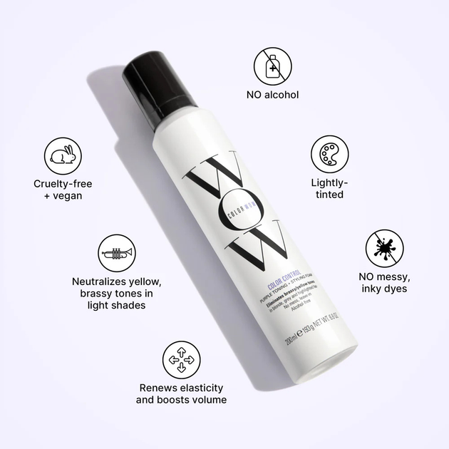 Pianka Color Wow Color Control Purple Toning do włosów blond 200 ml (5060150185625) - obraz 3