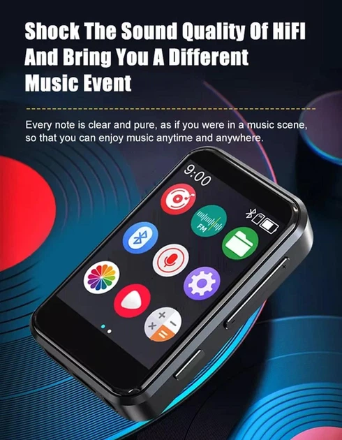 MP3 плеєр Benjie R2 2.4" Bluetooth 5.4 Hi-Fi 64Gb з відео камерою English version - зображення 5