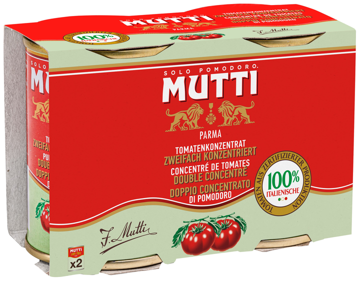 Упаковка томатной пасты Mutti Двойной концентрат 28% 140 г х 2 шт ...