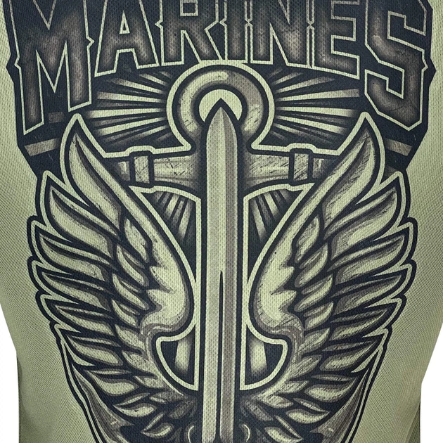 Футболка Kramatan MARINES Оливковый 2XL - Фото 3 Футболка Kramatan MARINES Оливковый 2XL - изображение 3