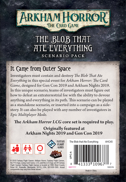 Додаток до настільної гри Asmodee Arkham Horror LCG: The Slime That Ate All Thing (3558380064282) - зображення 2