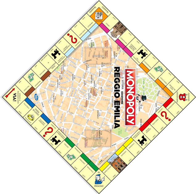 Настільна гра Winning Moves Monopoly Reggio Emilia Edition (версія італійська) (5036905046428) - зображення 4