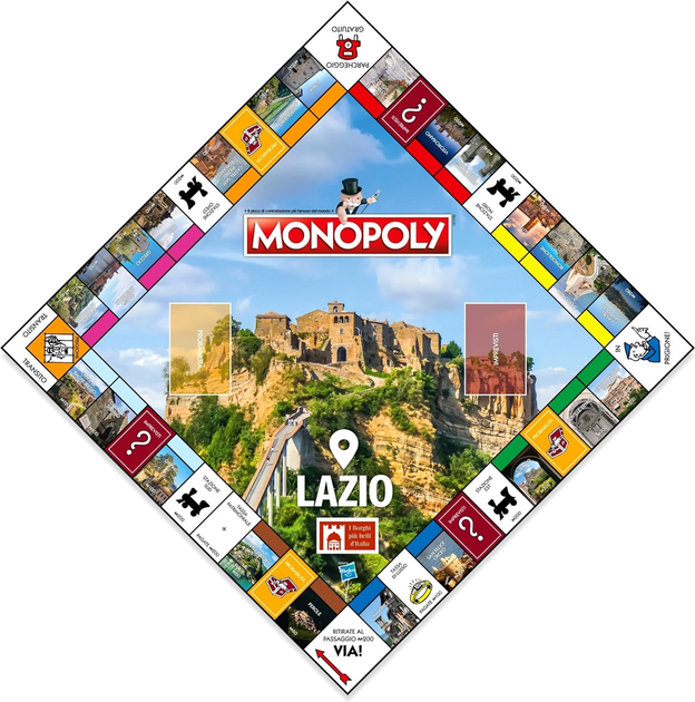 Настільна гра Winning Moves Monopoly The Most Beautiful Villages In Italy Lazio (версія італійська) (5036905054034) - зображення 3