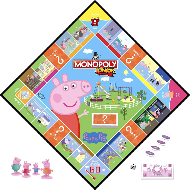 Настільна гра Hasbro Monopoly Junior Peppa Pig (5010993793310) - зображення 2