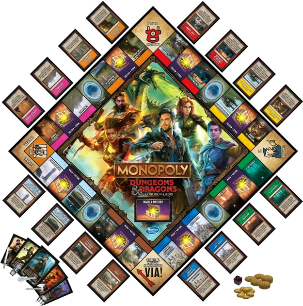 Настільна гра Hasbro Monopoly Dungeons And Dragons Honor Among Thieves (версія італійська) (5010994202071) - зображення 4