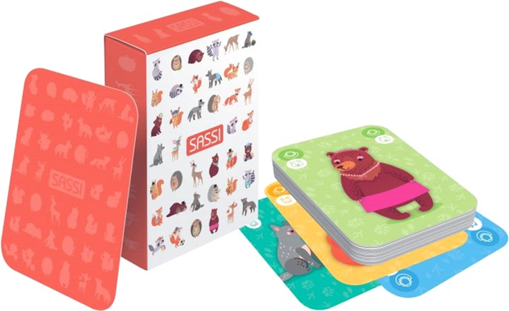 Настільна гра Sassi Junior Card Games The Seven Families The Woods (версія англійська) (9788830313026) - зображення 5