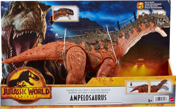 Figurka Mattel Ampelosaurus Jurassic World Massive Action 35 cm (0194735034178) - obraz 1