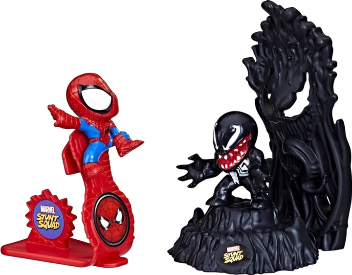 Набір фігурок Hasbro Marvel Stunt Squad Spider-Man vs Venom 2 шт (5010994180928) - зображення 2