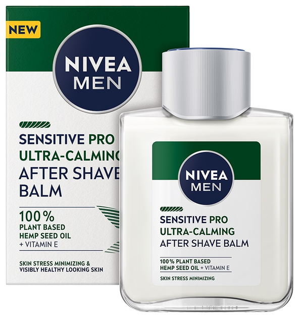 Набір Nivea Men Sensitive Pro Ultra-Calming Бальзам після гоління 100 мл + Пінка для гоління 200 мл + Зволожуючий крем 75 мл (9005800363813) - зображення 2