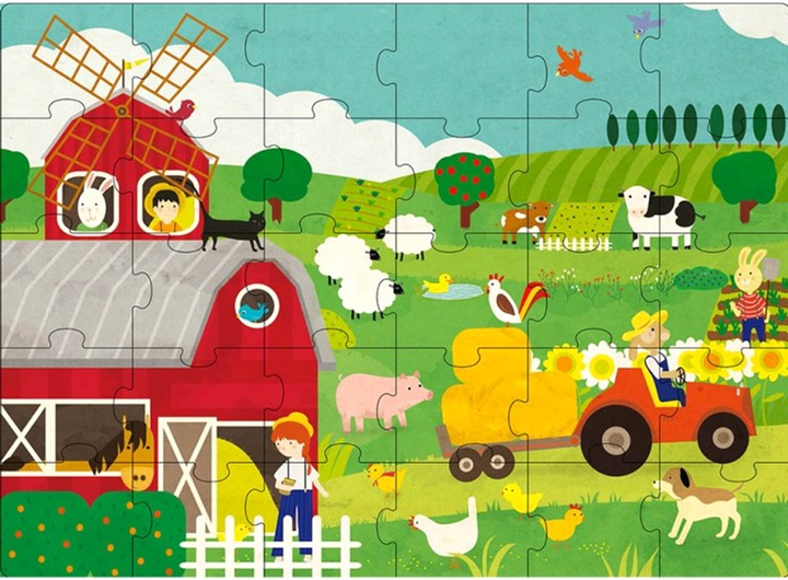 Пазл Sassi Junior The Farm з книжечкою 62 x 45 см 30 деталей (9788830301504) - зображення 2