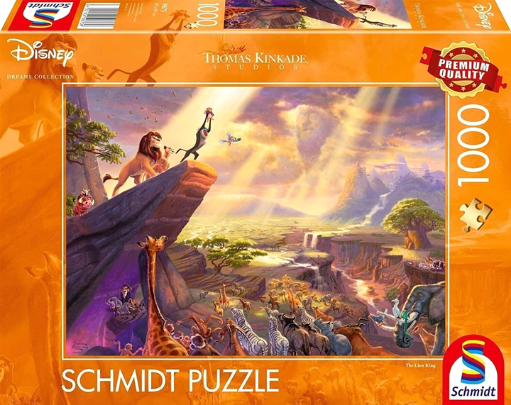 Puzzle Schmidt Disney Thomas Kinkade The Lion King 69.3 x 49.3 cm 1000 elementów (4001504596736) - obraz 1