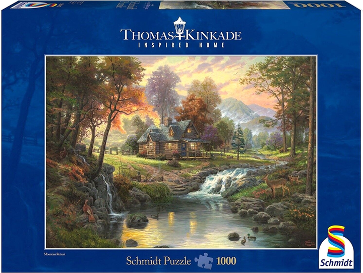 Puzzle Schmidt Thomas Kinkade Twilight Chalet 69.3 x 49.3 cm 1000 elementów (4001504584450) - obraz 1