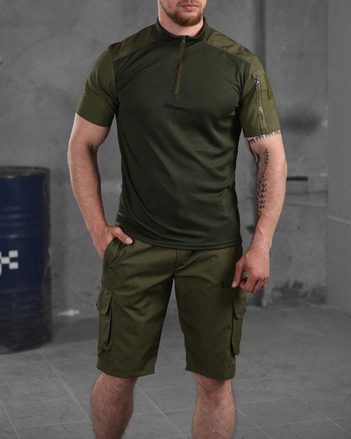 Мужской летний комплект костюм шорты+футболка 5.11 Tactical M олива (87454) - изображение 1