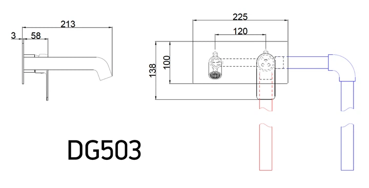 Змішувач для умивальника прихованого монтажу латунь AIM білий DG503 (frosted white) - зображення 2