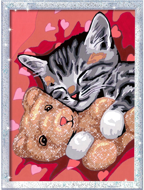 Malowanie po numerach Ravensburger CreArt Classic Peaceful Kitten 18 x 24 cm (4005556202669) - obraz 2