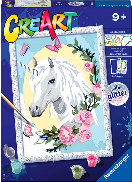 Malowanie po numerach Ravensburger CreArt Classic Unicorn 18 x 24 cm (4005556202683) - obraz 1