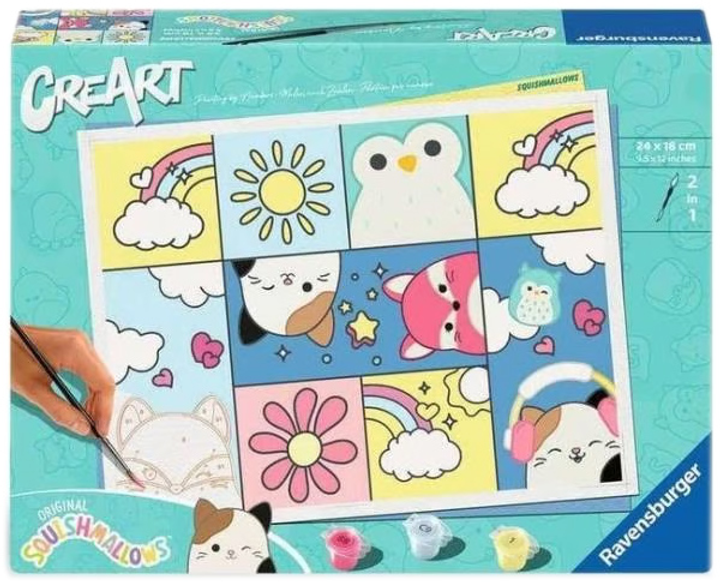 Malowanie po numerach Ravensburger CreArt Squishmallows 24 x 18 cm (4005556237272) - obraz 1