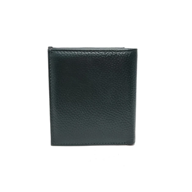 Женский маленький кошелек натуральная кожа Genuine Leather зелёный 2206-037M-10 green - изображение 3
