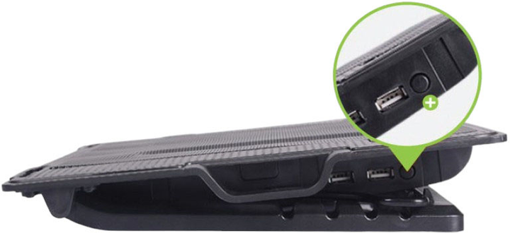 Podkładka chłodząca Techly 17.3" Black (8051128106244) - obraz 4